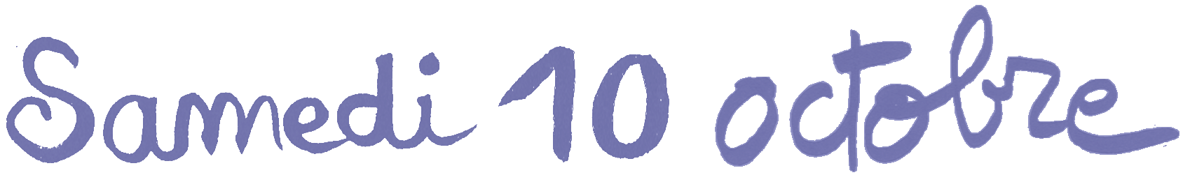 Samedi 10 octobre